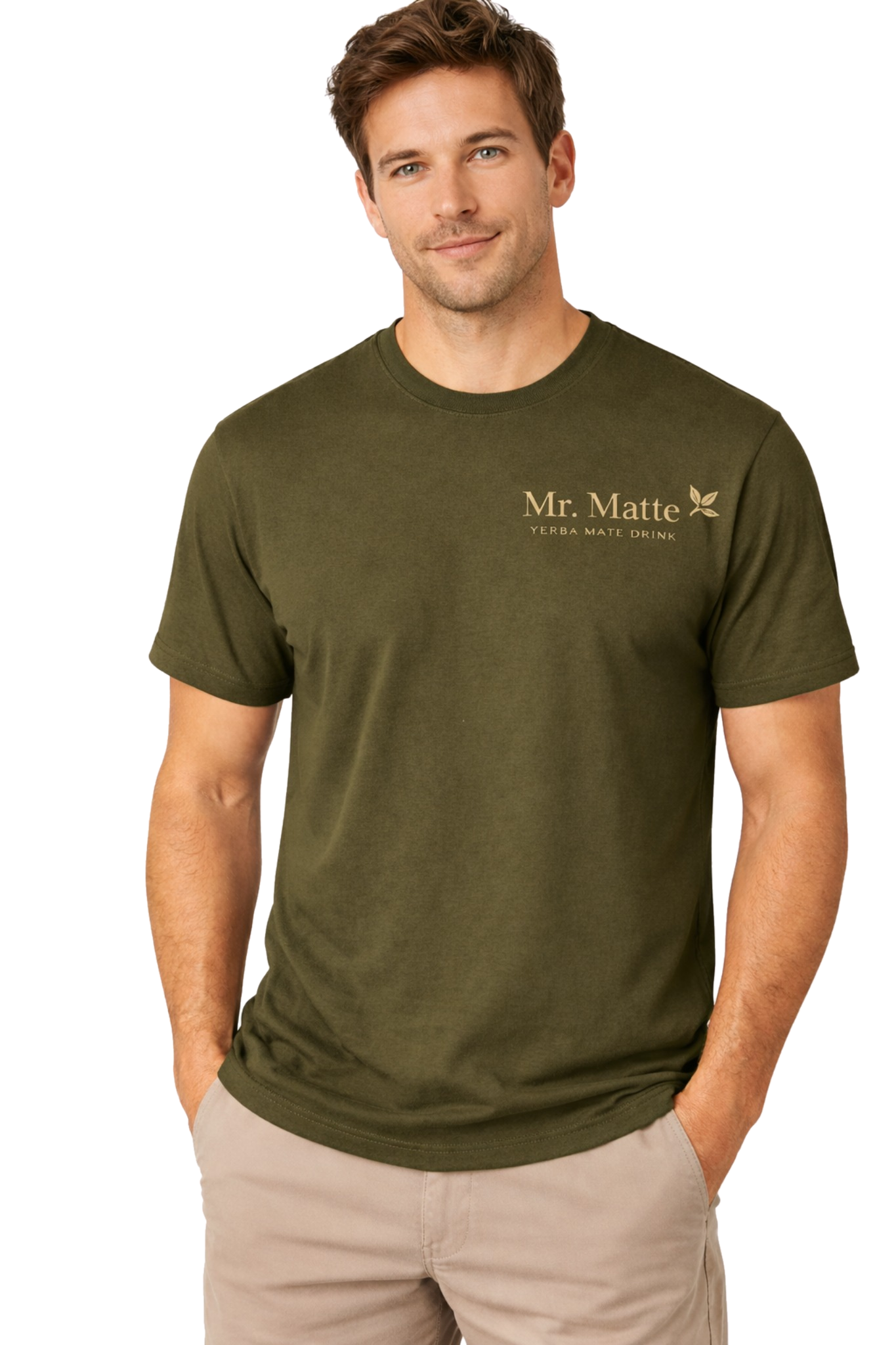 We Mate T-Shirt Green front model